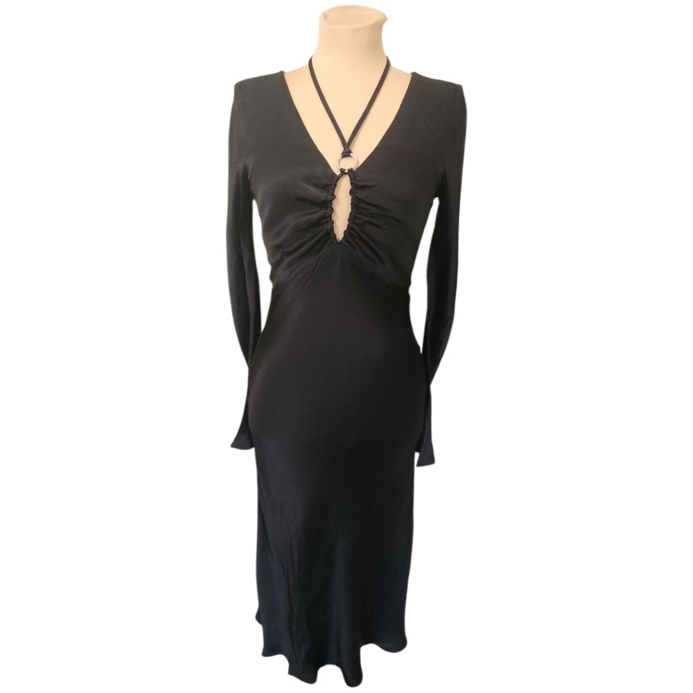Elegant Black Long Sleeve Dress